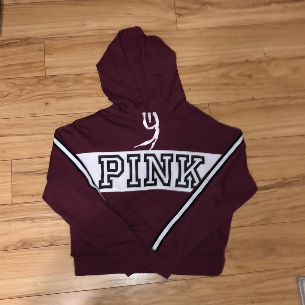 Victoria Secret Pink Cropped Hoodie